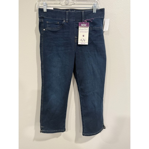 Gloria Vanderbilt Denim - Gloria Vanderbilt Capri Jeans Women Size 4P Blue Denim Shape Effect High Waisted